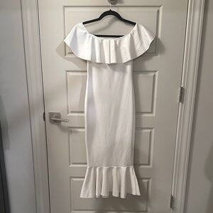 Elegant White Off-Shoulder Dress